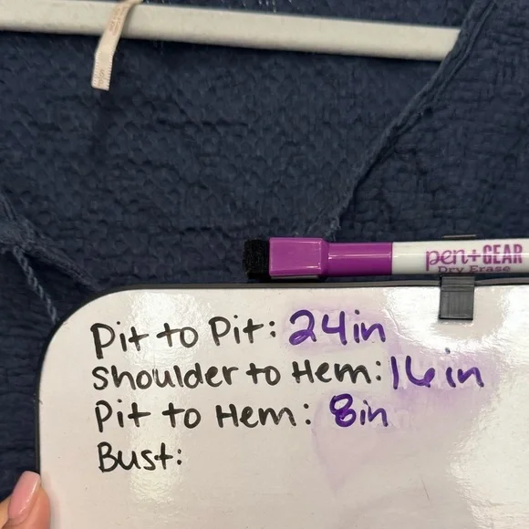 Free People Gauze Sweet Talker Top Women's Boho Peasant Blouse Navy Size Small - Picture 14 of 14